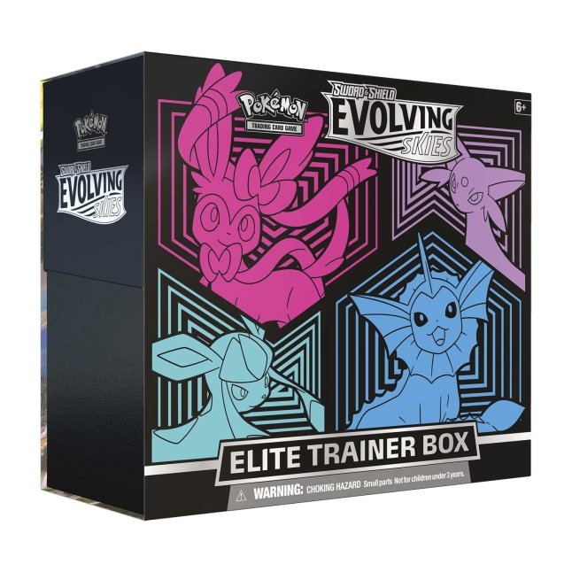 Pokemon: Sword & Shield - Evolving Skies Elite Trainer Box (Vaporeon,  Espeon, Glaceon & Sylveon)