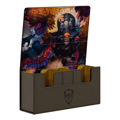 Black Beard EV 2.5 Elite vegan leather deck box with Black Beard character art and microfiber suede interior.