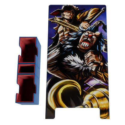 Buggy EV 2.5 Elite vegan leather deck box featuring anime character art, red microfiber interior, and removable tray.