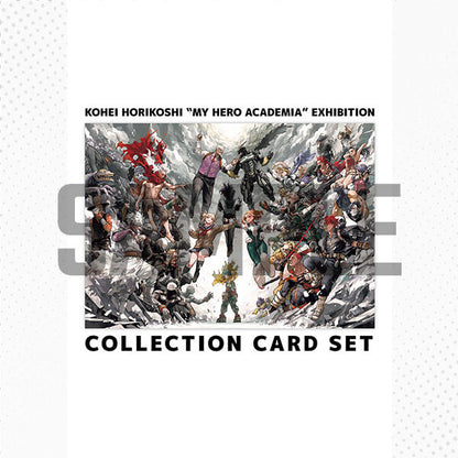 Sealed My Hero Academia Exhibition promo card set featuring an action-packed, detailed character illustration.