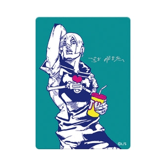NatsuComi 2026 metallic foil card featuring a stylized anime character in blue and teal with a printed creator signature.