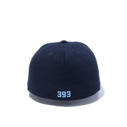 New Era 59FIFTY Piplup navy polyester cap with light blue "393" embroidery on the back.