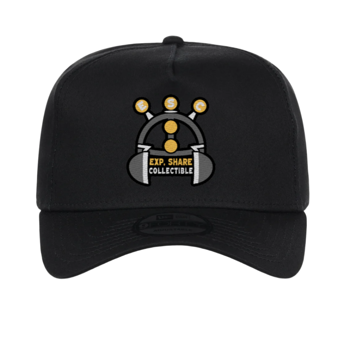 Black New Era 9FORTY A-Frame snapback with ESC logo embroidery and a curved visor.