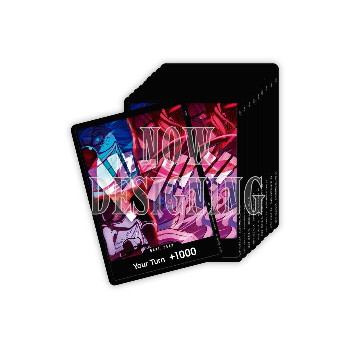 English 2nd Anniversary Don! Card for One Piece Card Game featuring vibrant red and blue character art.