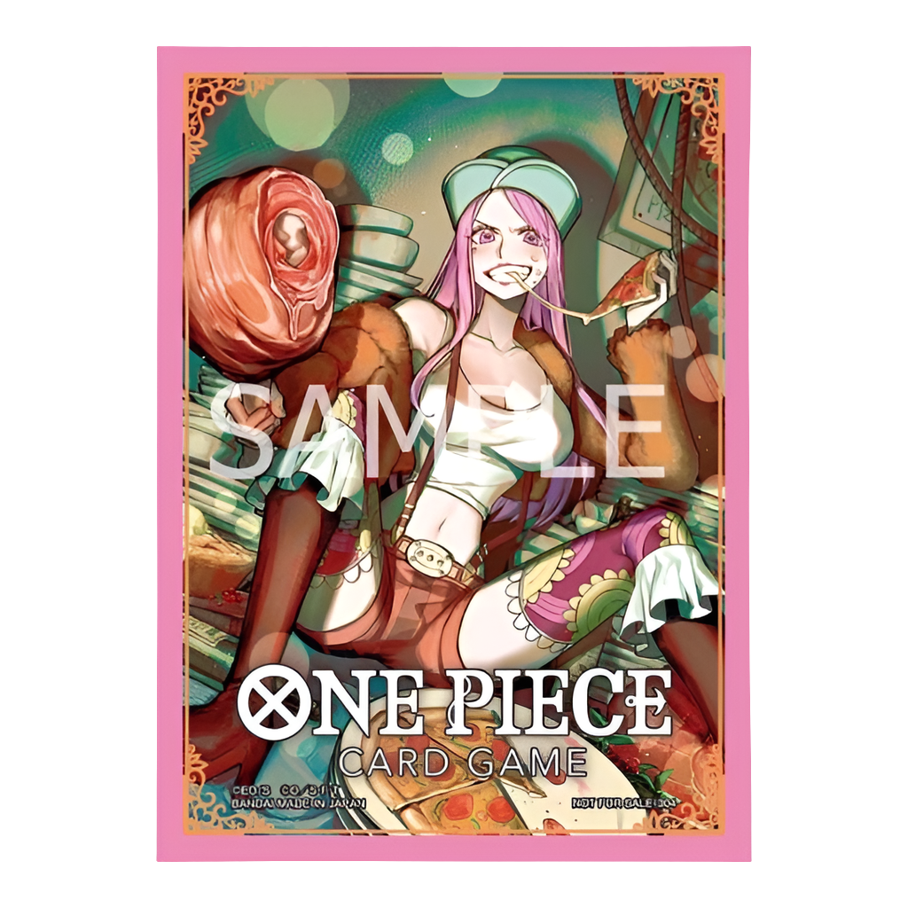 One Piece Card Game Don! protective sleeve featuring Bonney with pink borders and official anime artwork.