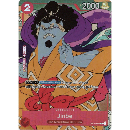 Jimbe - EN Ver. 1st Anniversary trading card featuring a blue-skinned character in a yellow kimono.