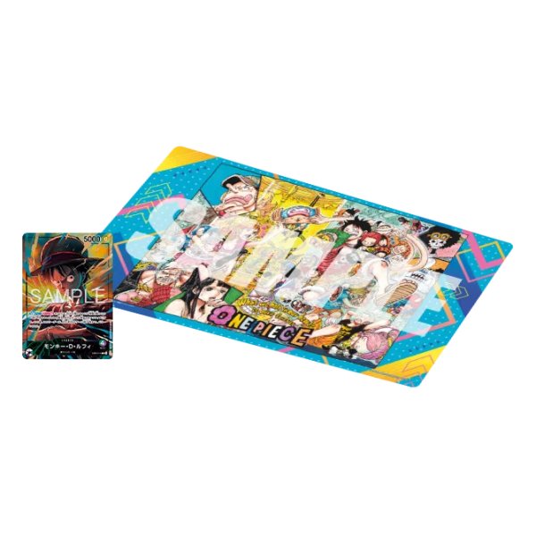 One Piece Limited Edition Vol.5 playmat, 33x61cm polyester and rubber mat featuring colorful anime character collage.