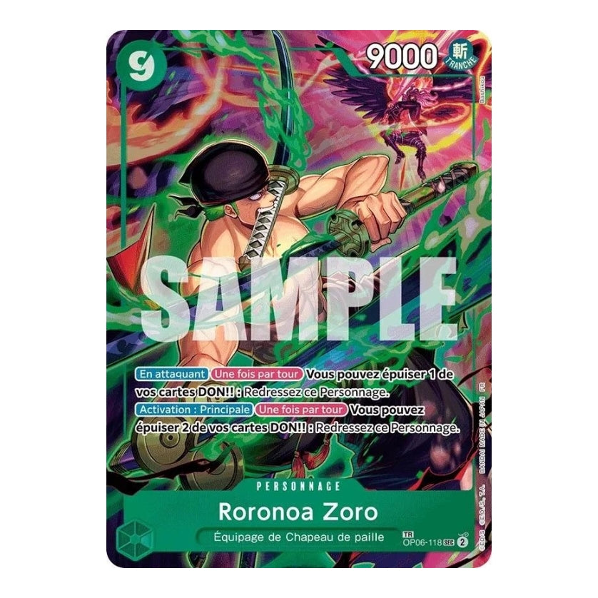 One Piece Card Game: Zoro OP06-118 Treasure Rare