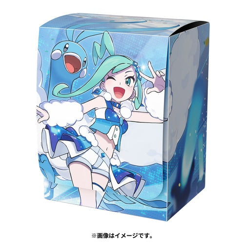 Blue Pokémon Card Game Deck Case featuring Altaria and Lisia, made of polyurethane/PP.