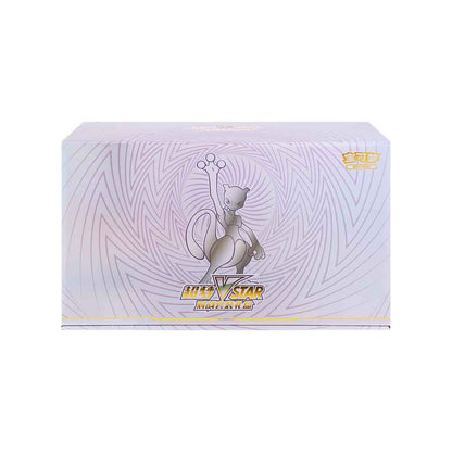 White Pokémon Mewtwo VSTAR Collection Box with a purple Mewtwo illustration and gold Chinese text.