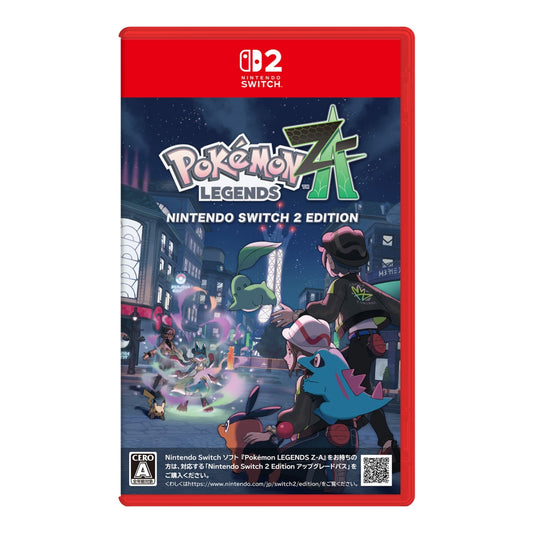 Pokémon Legends: Z-A game case for Nintendo Switch 2 featuring Lumiose City artwork and various Pokémon characters.