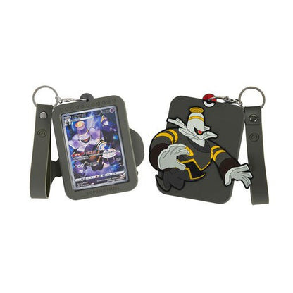 Gray silicone Pokémon card display with a Darkrai character design and a protective case.