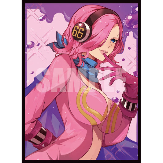 Reiju Sleeve with pink-haired anime girl in pink suit, blue scarf, and headphones with "66".