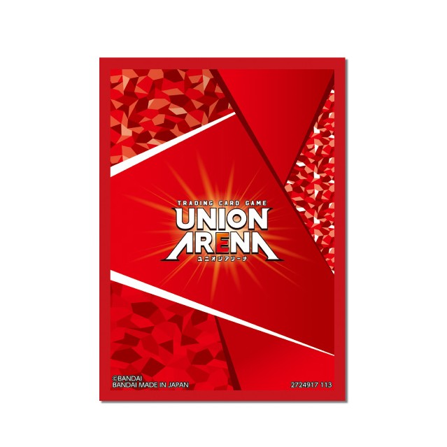 Red Union Arena Card Game Sleeve with geometric patterns and white text logo.