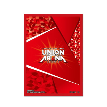 Red Union Arena Card Game Sleeve with geometric patterns and white text logo.