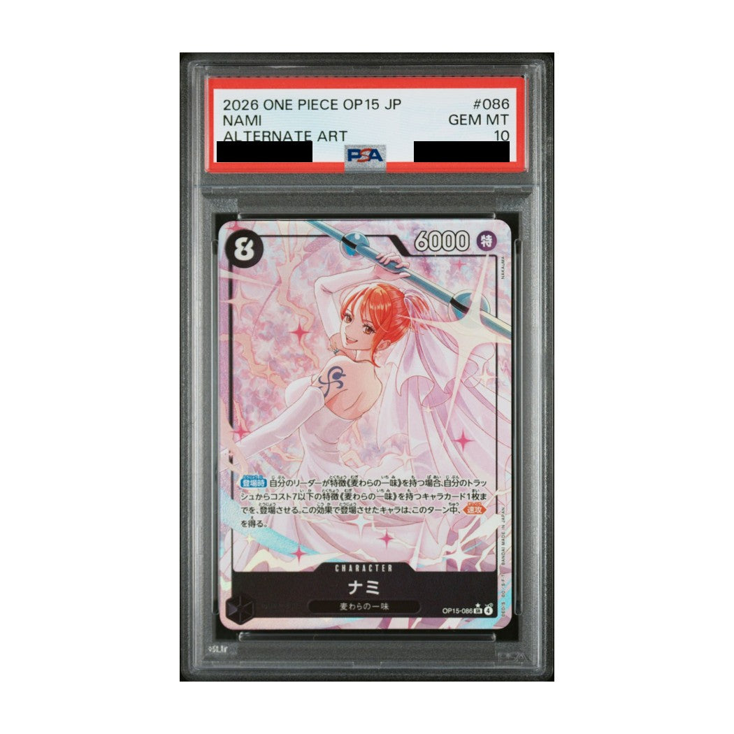 One Piece Card Game: Nami (OP15-086 Alt Art), PSA 10 - Japanese