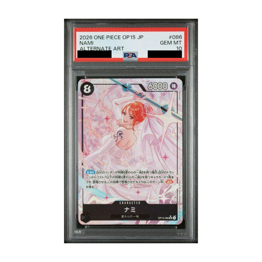 One Piece Card Game: Nami (OP15-086 Alt Art), PSA 10 - Japanese