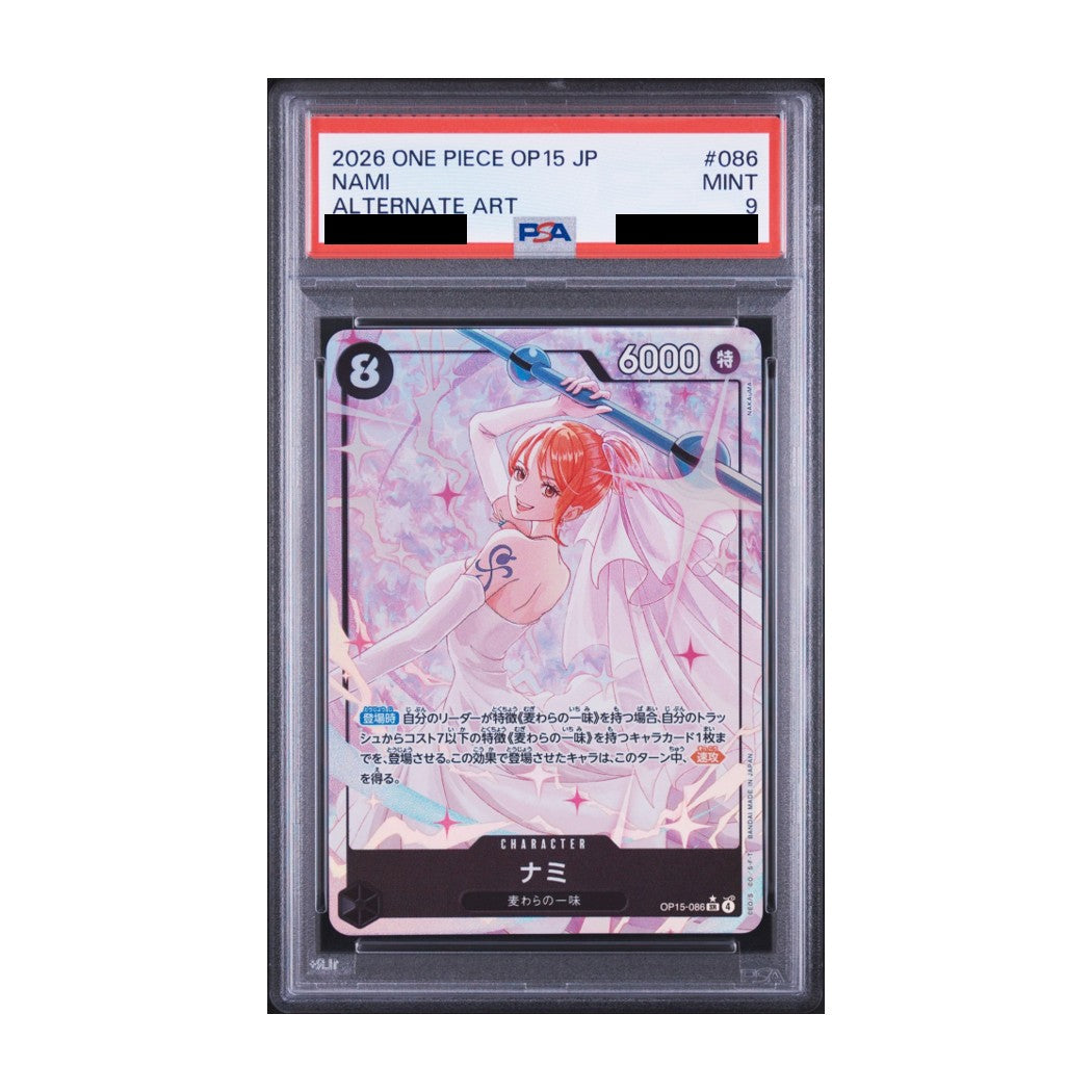 One Piece Card Game: Nami (OP15-086 Alt Art), PSA 9 - Japanese