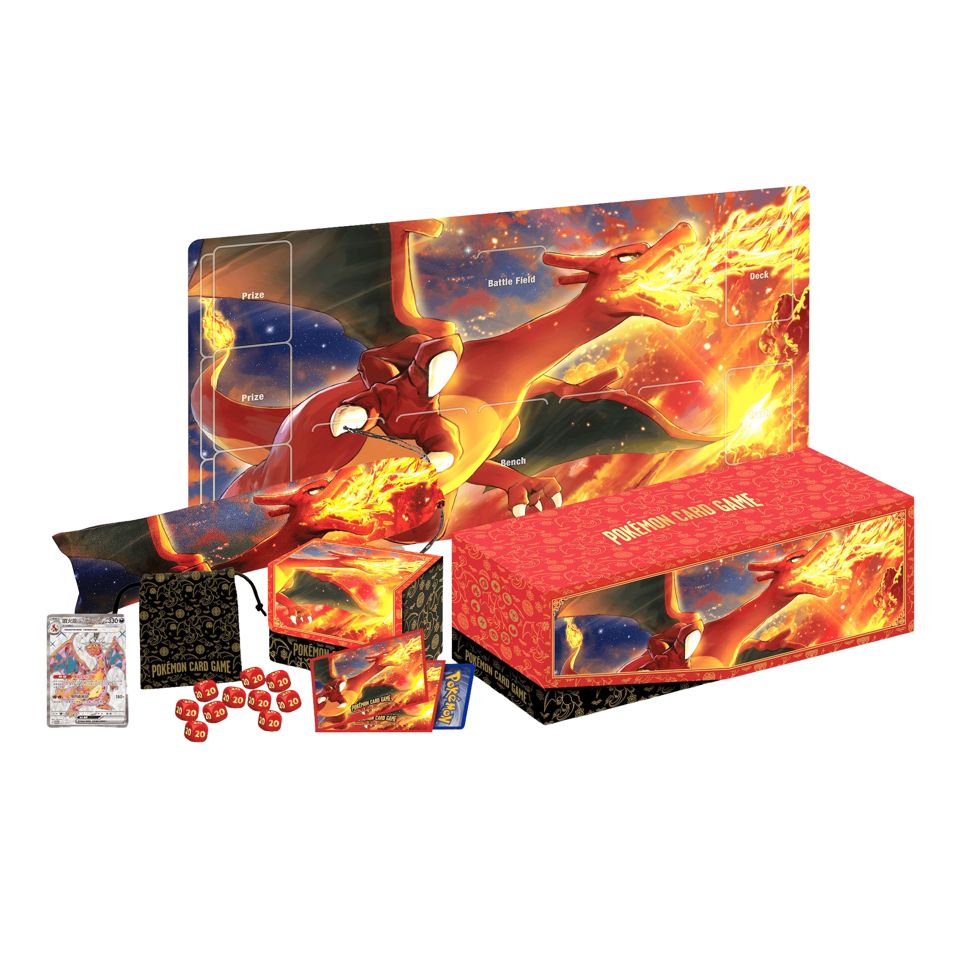 Pokémon Mega Charizard Y Set Traditional Chinese Cards – Exp. Share Collectible