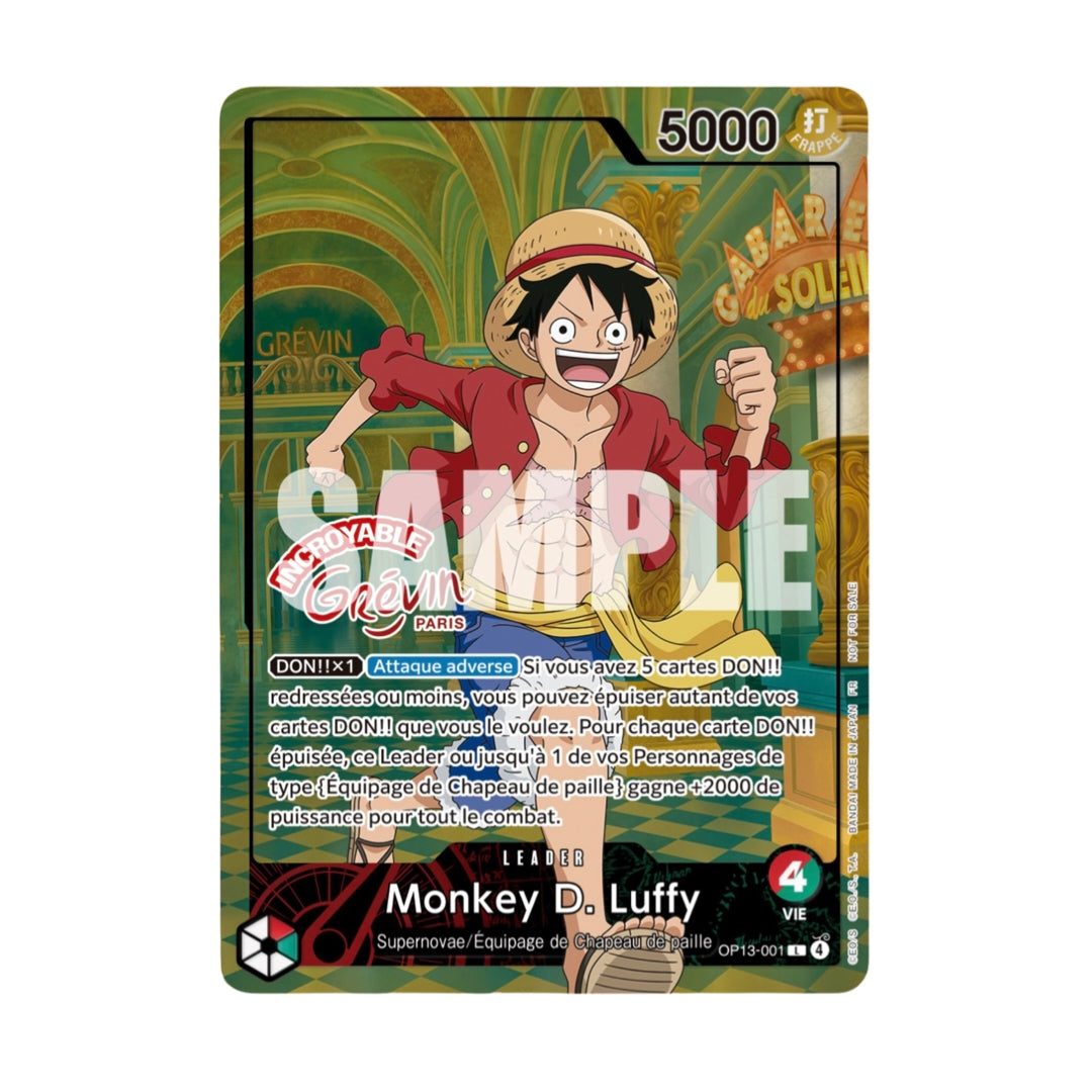 One Piece Card Game: Monkey.D.Luffy OP13-001 (Grevin Paris Promo) - French