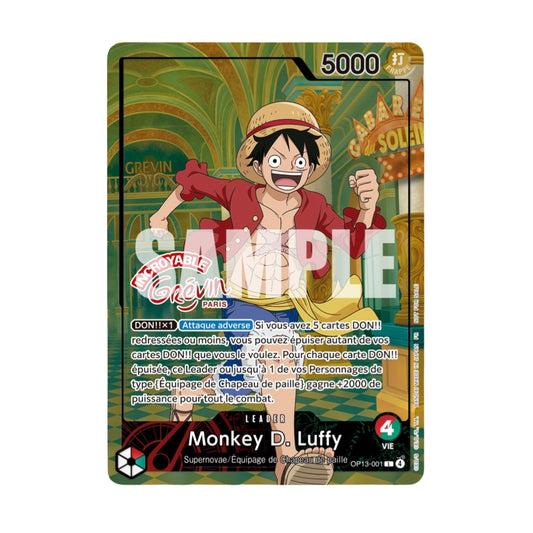 One Piece Card Game: Monkey.D.Luffy OP13-001 (Grevin Paris Promo) - French