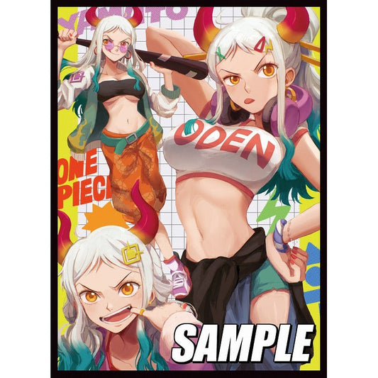 Yamato card sleeves by Sunpan, featuring three anime-style illustrations of Yamato on a yellow background.
